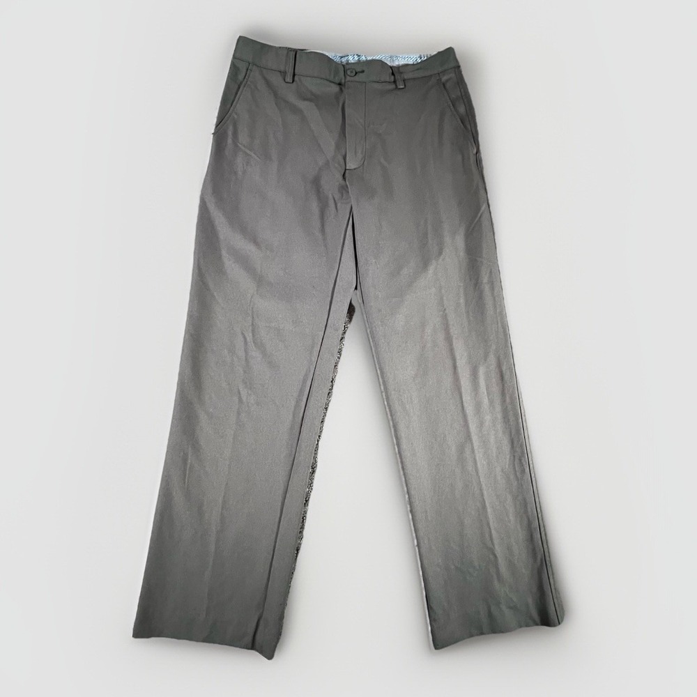 FootJoy Golf Pants Mens‎ 34x32 Gray Performance Stretch Flat Front Trousers